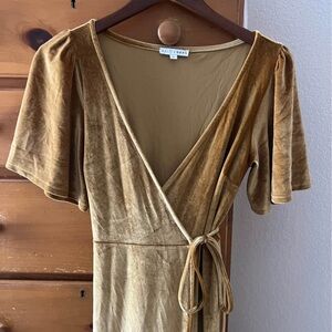 Baltic Born Mustard Velvet Dress